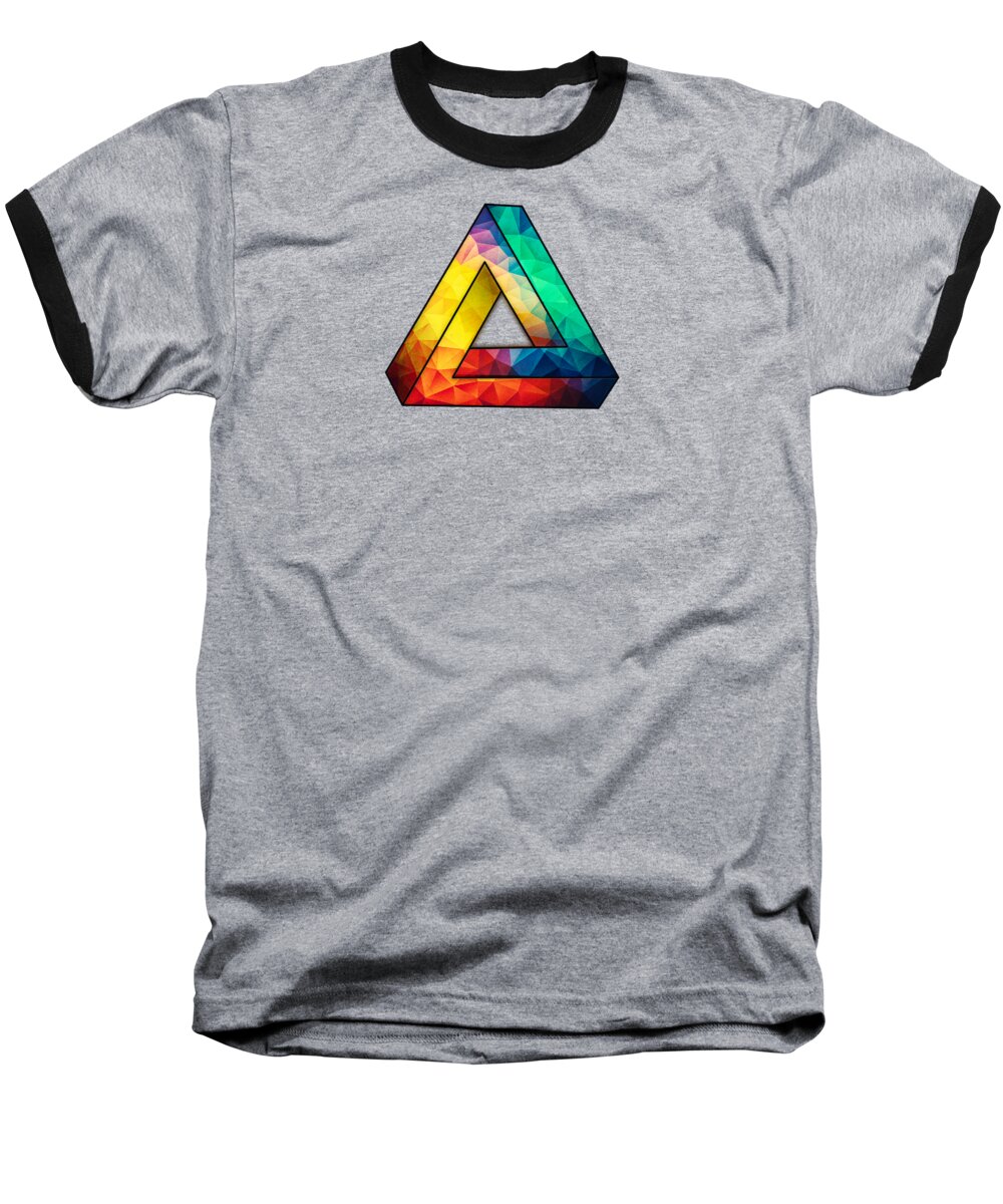 Abstract Baseball T-Shirt featuring the digital art Abstract Color Wave Flash by Philipp Rietz