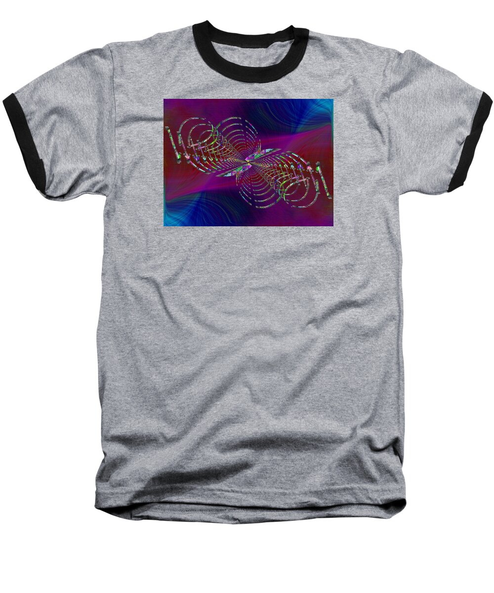 Abstract Baseball T-Shirt featuring the digital art Abstract Cubed 369 by Tim Allen