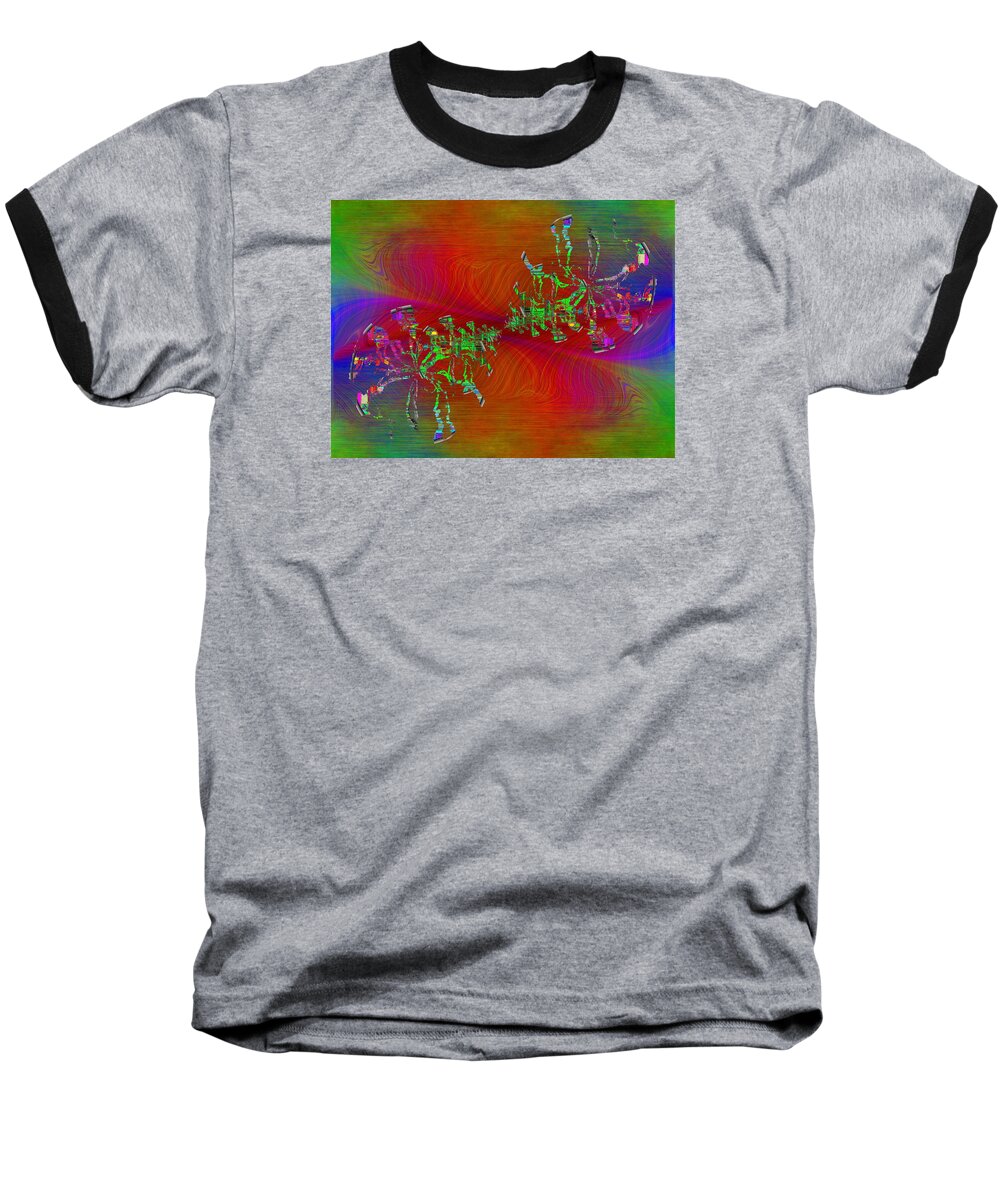 Abstract Baseball T-Shirt featuring the digital art Abstract Cubed 371 by Tim Allen