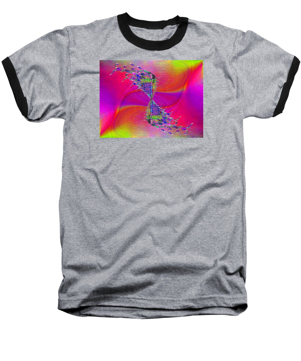 Abstract Baseball T-Shirt featuring the digital art Abstract Cubed 377 by Tim Allen
