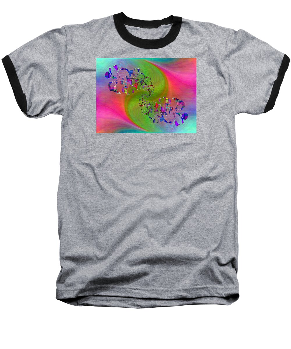 Abstract Baseball T-Shirt featuring the digital art Abstract Cubed 381 by Tim Allen