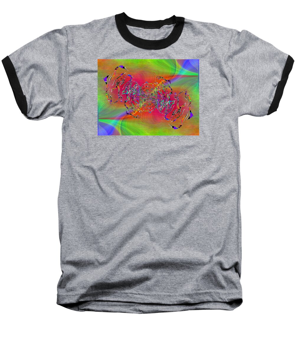 Abstract Baseball T-Shirt featuring the digital art Abstract Cubed 382 by Tim Allen