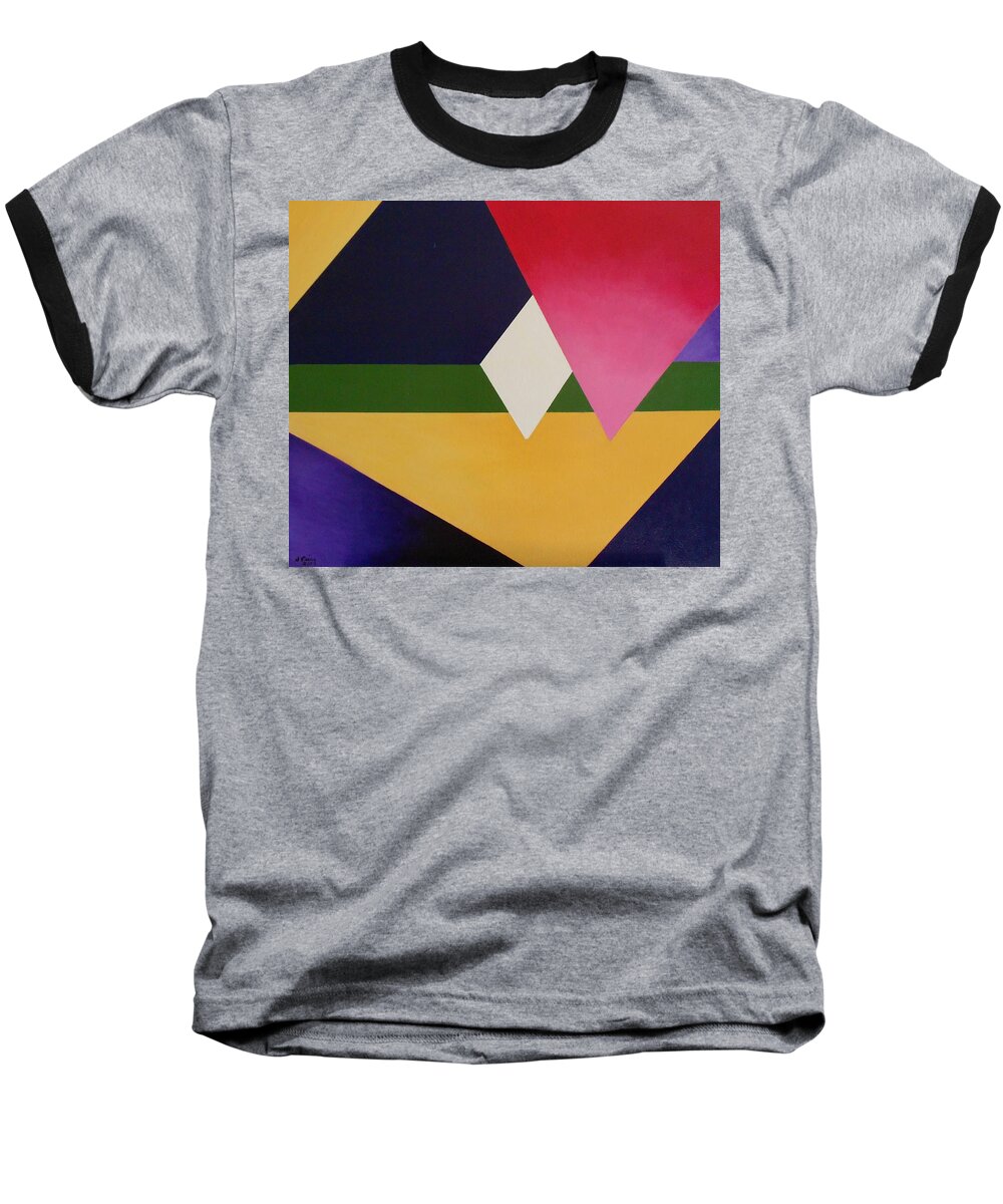 Abstract Baseball T-Shirt featuring the painting Abstract by Jamie Frier