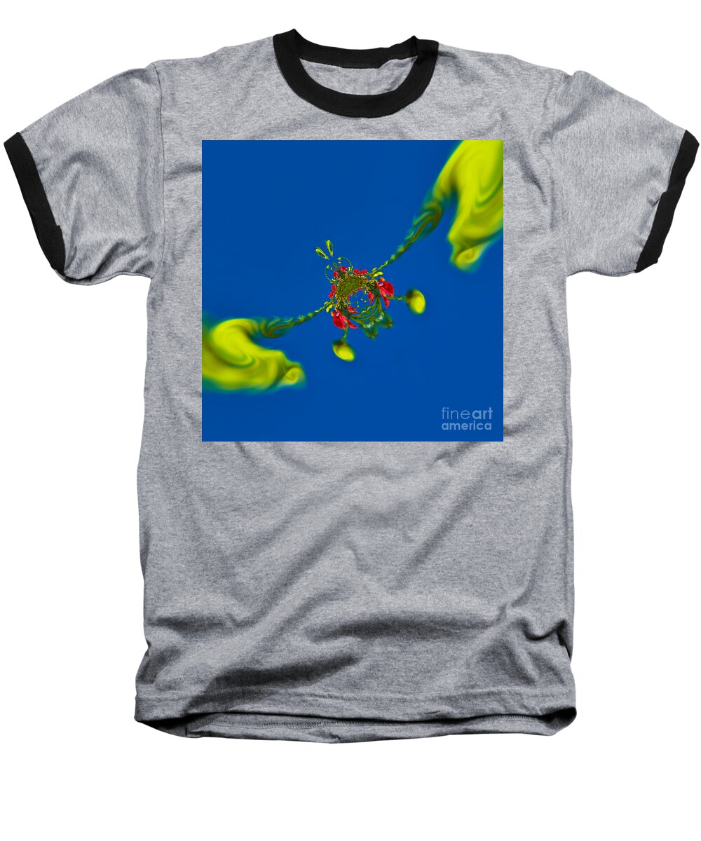 Abstract Baseball T-Shirt featuring the mixed media Abstract Lobster 9137205141 by Rolf Bertram