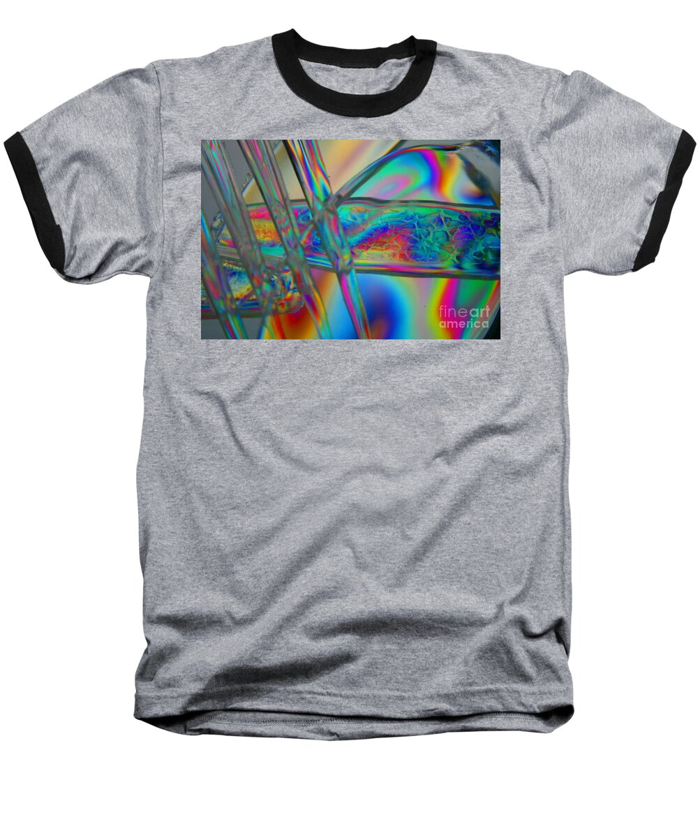 Abstract Baseball T-Shirt featuring the photograph Abstraction in Color 2 by Crystal Nederman