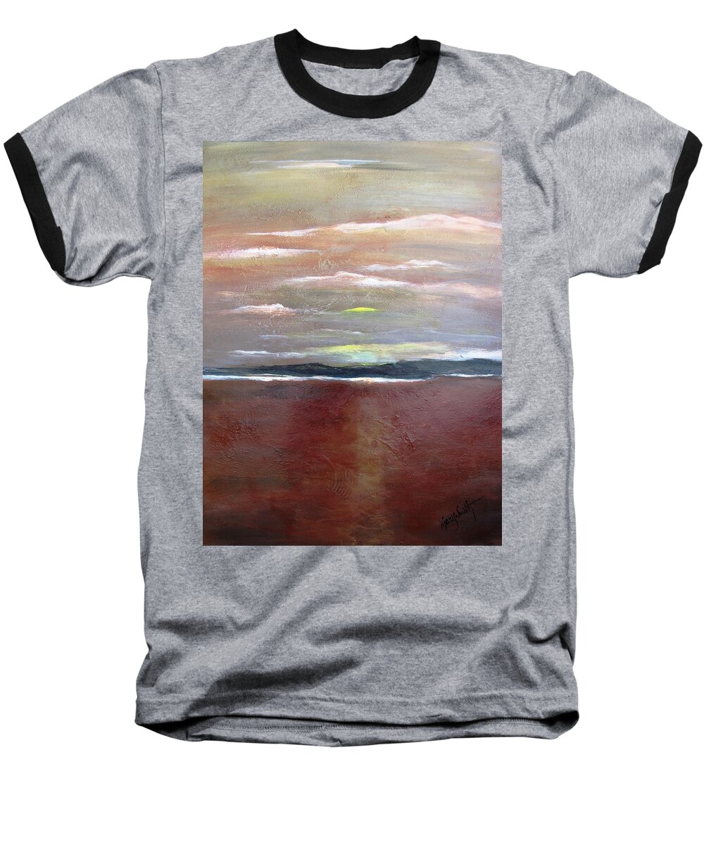 Sun Baseball T-Shirt featuring the painting Across the Horizon by Gary Smith