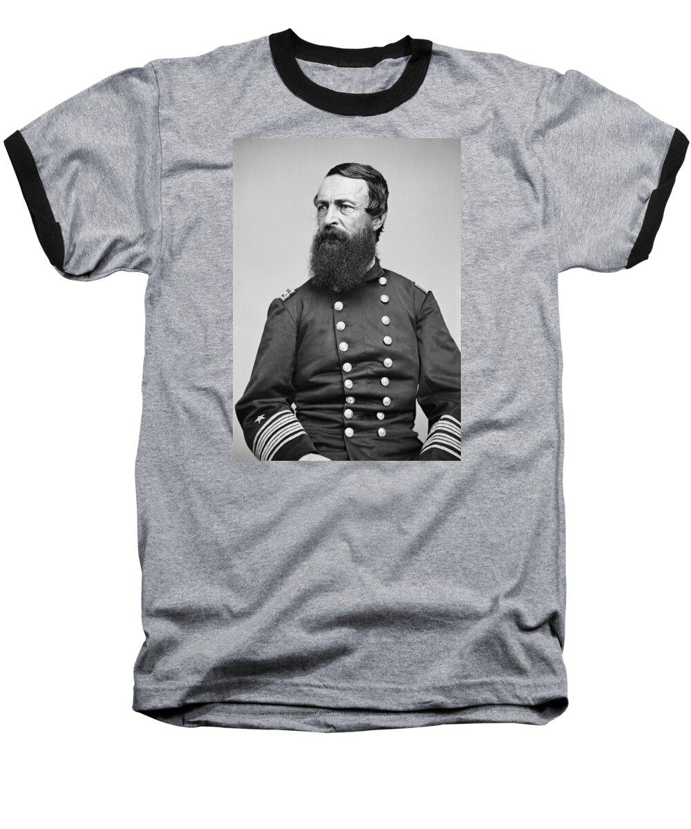 David Dixon Porter Baseball T-Shirt featuring the photograph Admiral David Dixon Porter by War Is Hell Store