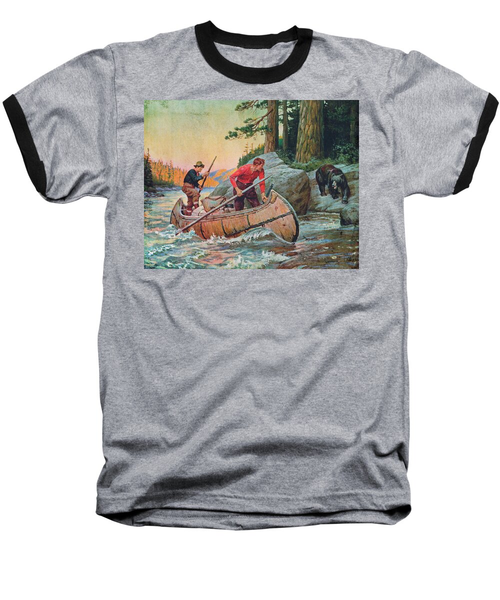 Philip Goodwin Baseball T-Shirt featuring the painting Adventures On The Nipigon by JQ Licensing
