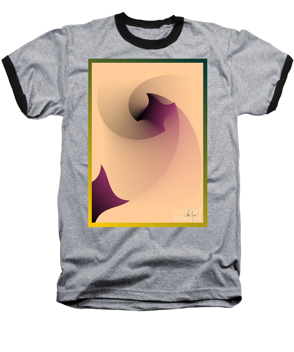 Affect Baseball T-Shirt featuring the digital art Affect by Leo Symon