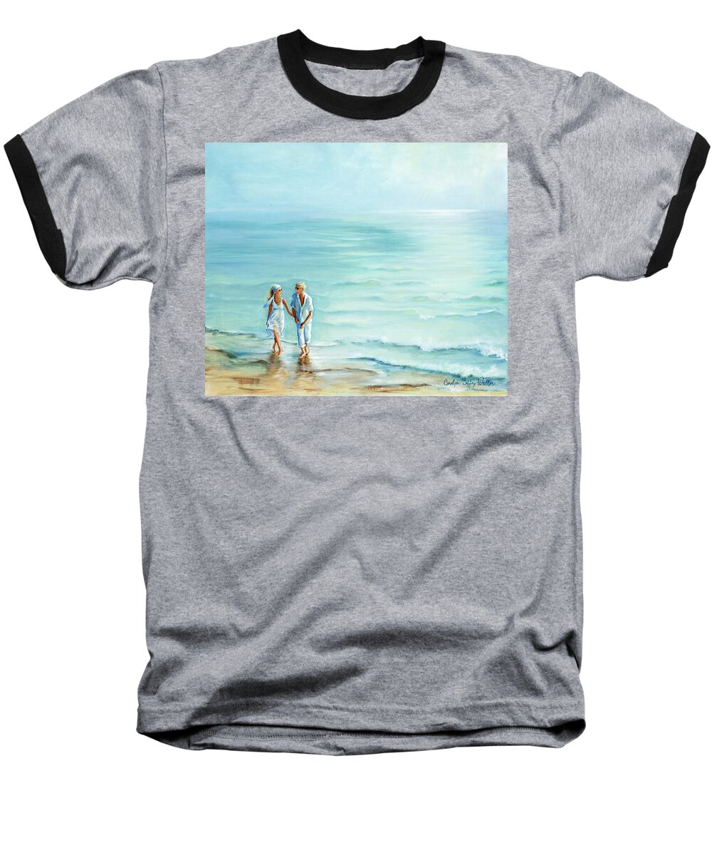 Original Oil Painting Baseball T-Shirt featuring the painting Affection by Carolyn Coffey Wallace
