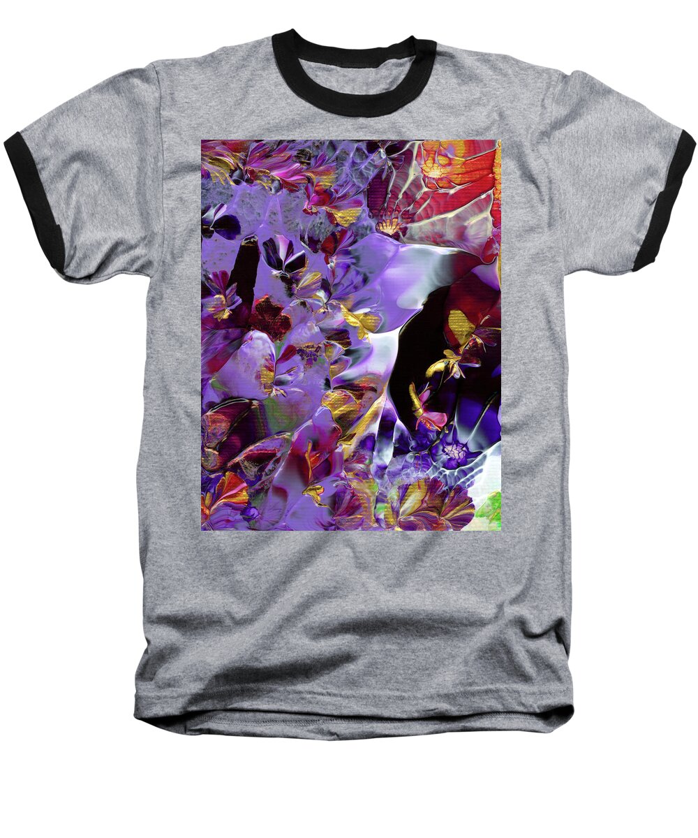 Fantasy Baseball T-Shirt featuring the painting African Violet Awake #2 by Nan Bilden