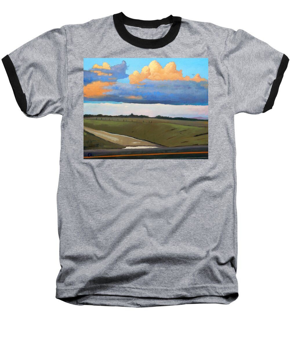 Rain Baseball T-Shirt featuring the painting After Shower by Gary Coleman