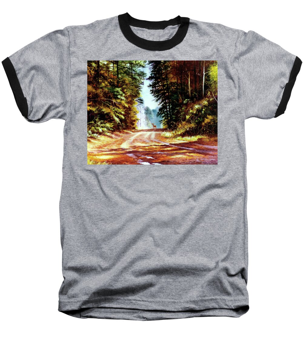 Rain Baseball T-Shirt featuring the painting After the Rain by Randy Welborn