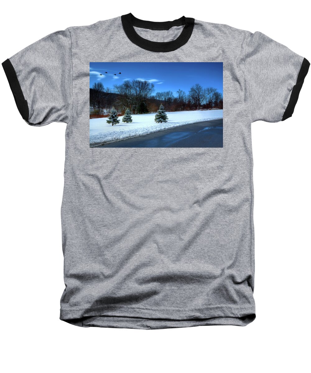 Photograph Baseball T-Shirt featuring the photograph After the Snow by Reynaldo Williams