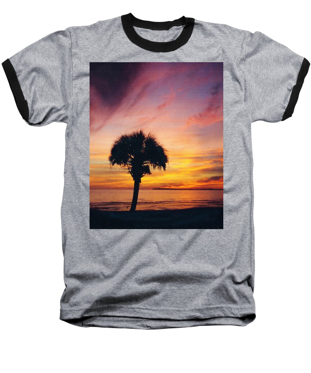 Palm Baseball T-Shirt featuring the photograph After the Storm by Peggy Urban