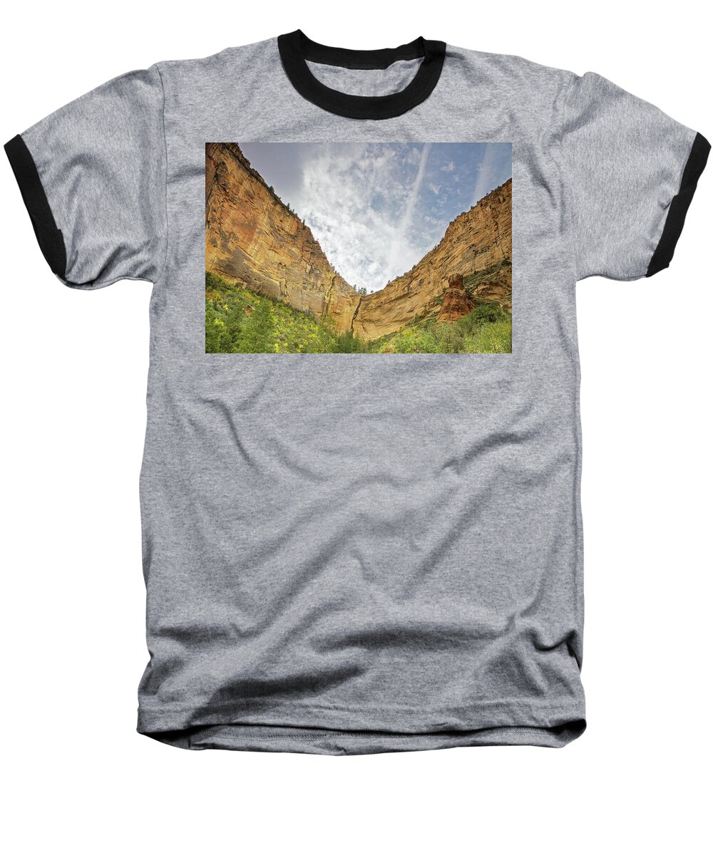 Sedona Hikes Baseball T-Shirt featuring the photograph Afternoon in Boynton Canyon by Kunal Mehra