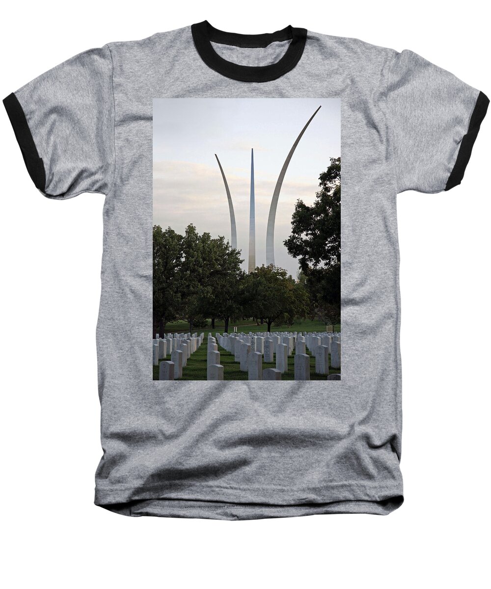 Air Baseball T-Shirt featuring the photograph Air Force Memorial by Cora Wandel