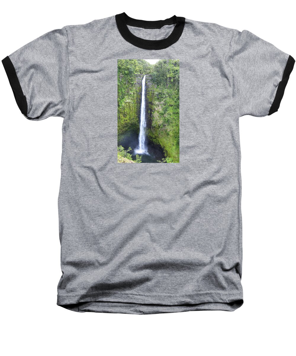 Landscape Baseball T-Shirt featuring the photograph Akaka Falls by Kerri Ligatich