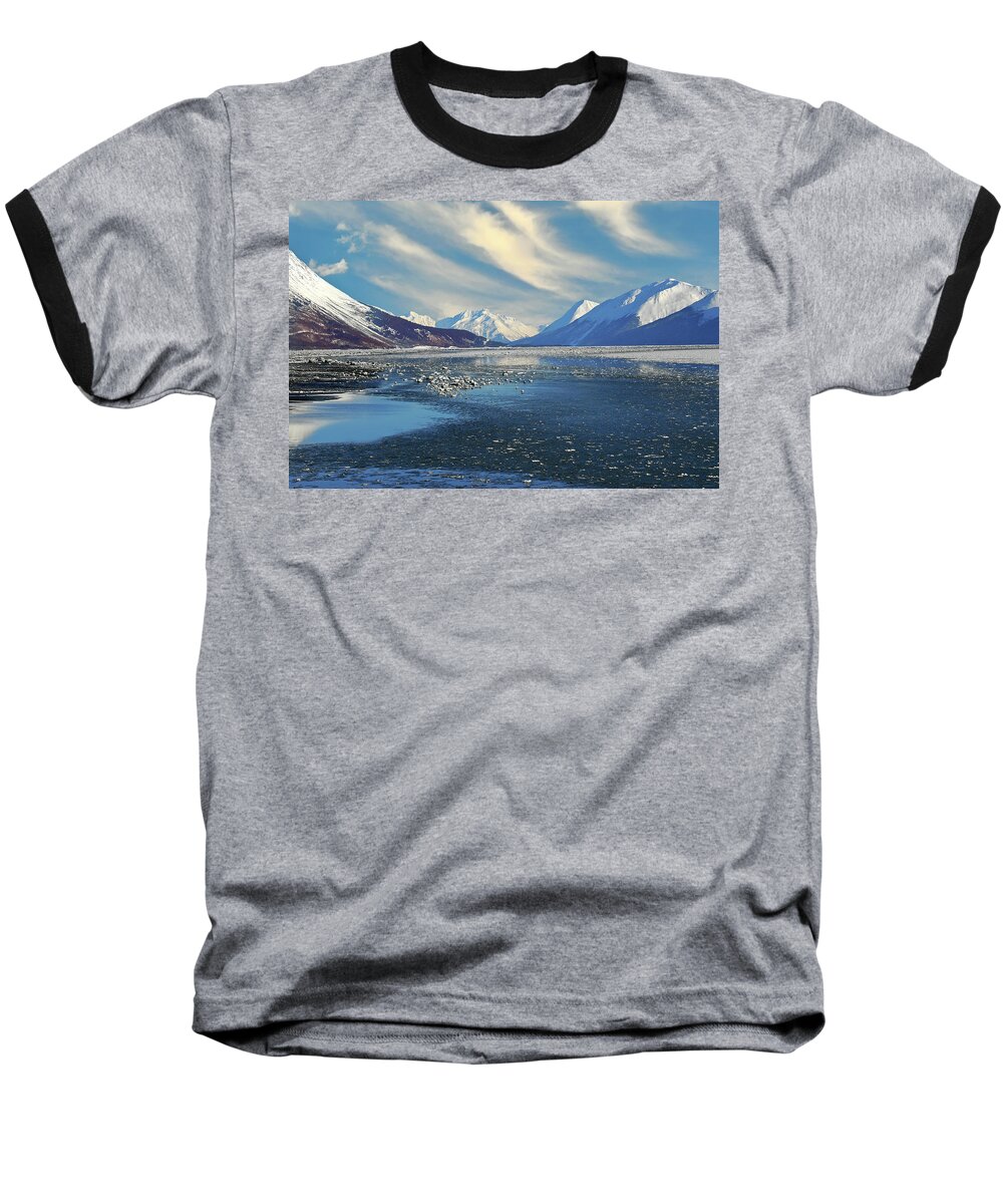 Alaska Baseball T-Shirt featuring the photograph Alaskan Winter Landscape by Patrick Wolf