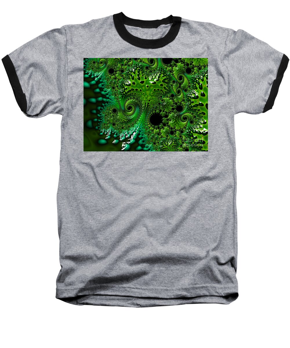 Art Baseball T-Shirt featuring the digital art Algae by Vix Edwards