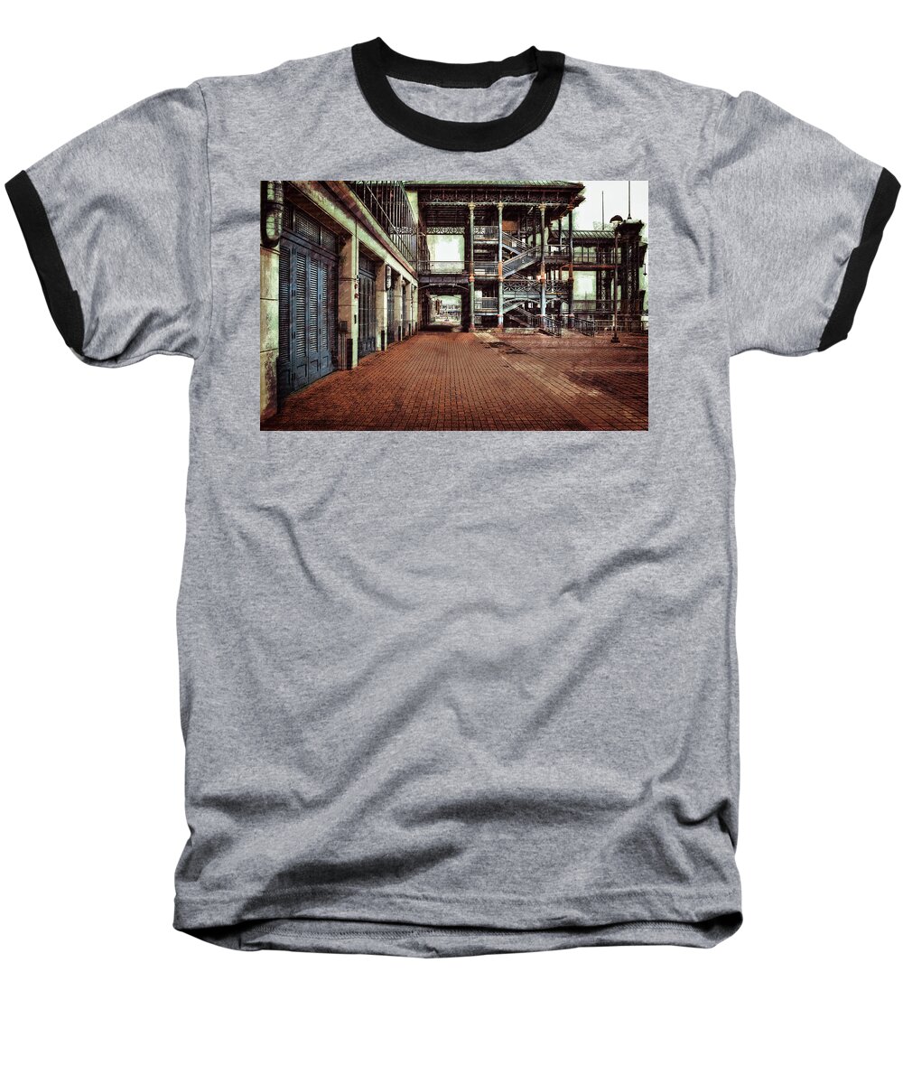 Acrylic Baseball T-Shirt featuring the photograph Algiers Ferry Dock by Reynaldo Williams