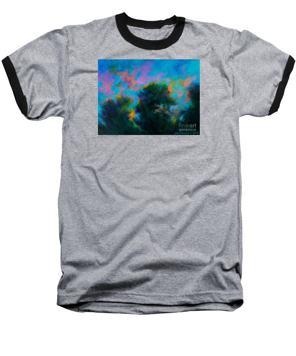 Landscapes Baseball T-Shirt featuring the painting Alison's Dream Time by Alison Caltrider