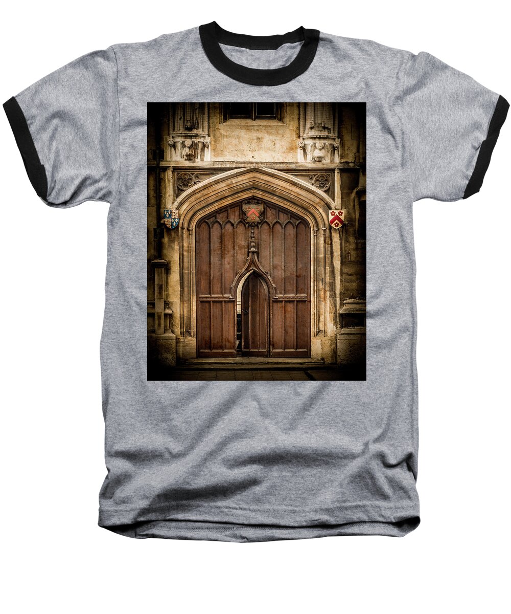 All Souls College Baseball T-Shirt featuring the photograph Oxford, England - All Souls Gate by Mark Forte