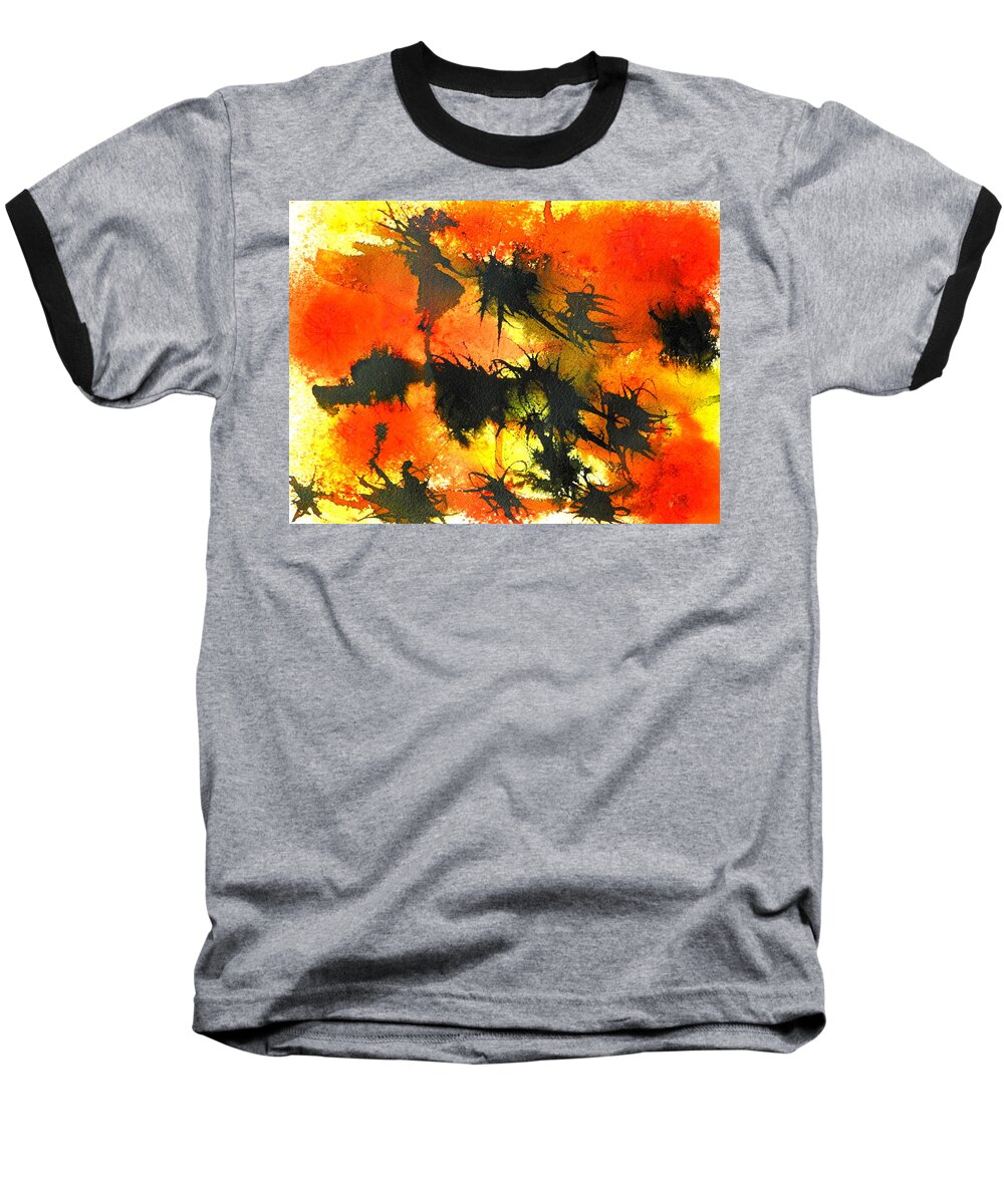 Anger Baseball T-Shirt featuring the mixed media Allergic Reaction by Betty-Anne McDonald