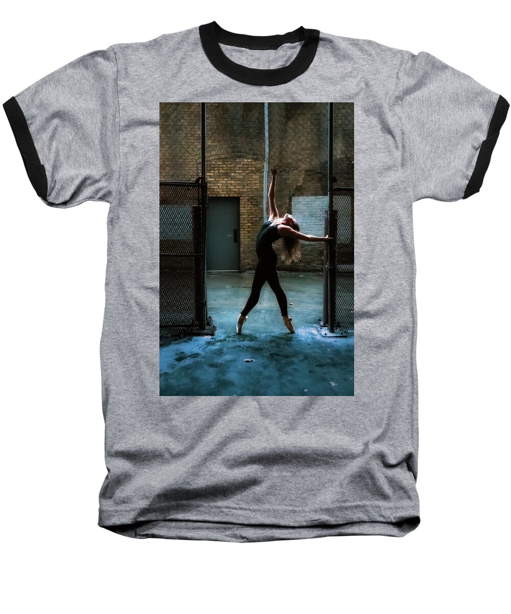 Dance Baseball T-Shirt featuring the photograph Alley Dance by Dave Koch