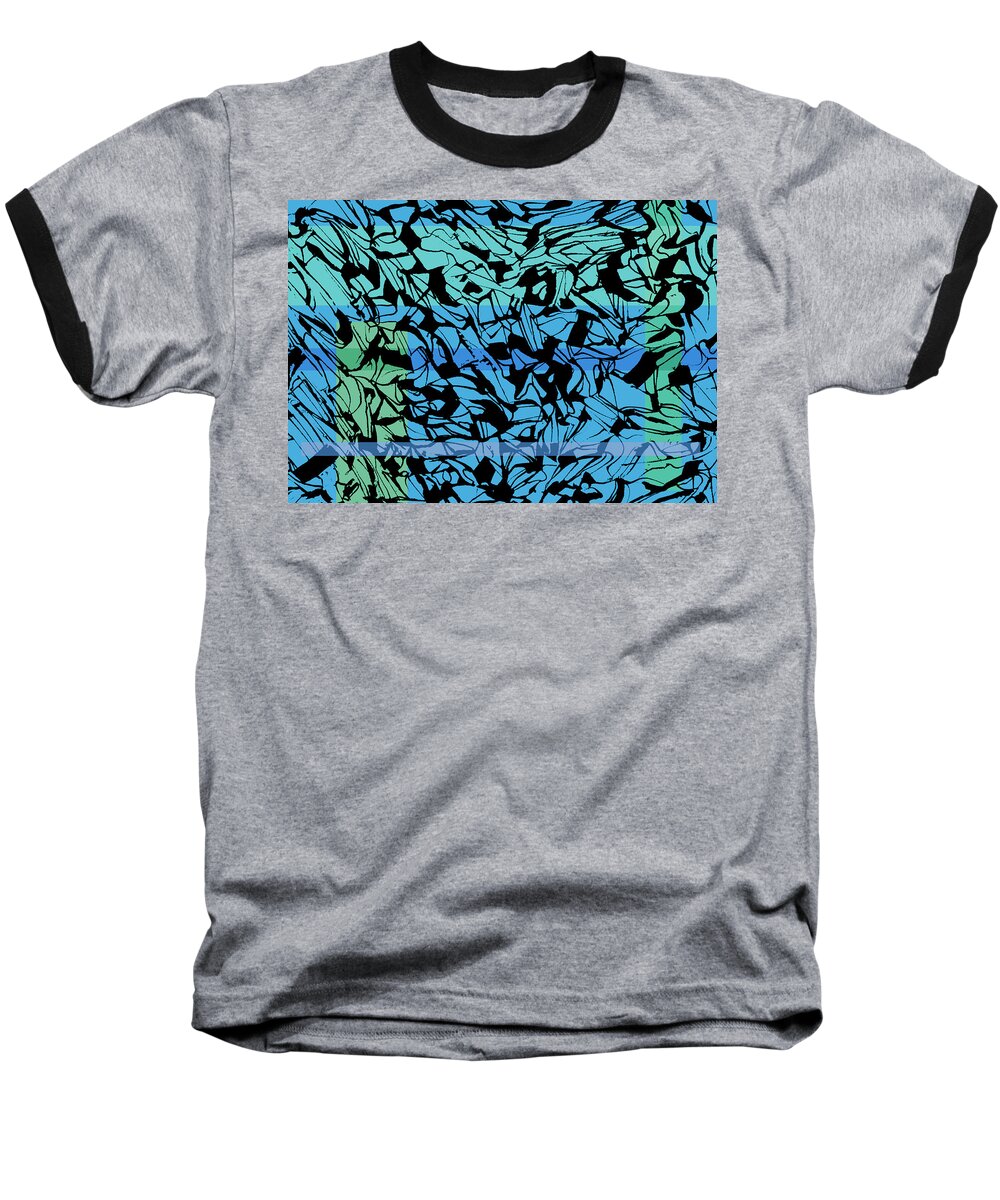 Drawing Baseball T-Shirt featuring the drawing Alternate Topography 3 by Daniel Schubarth
