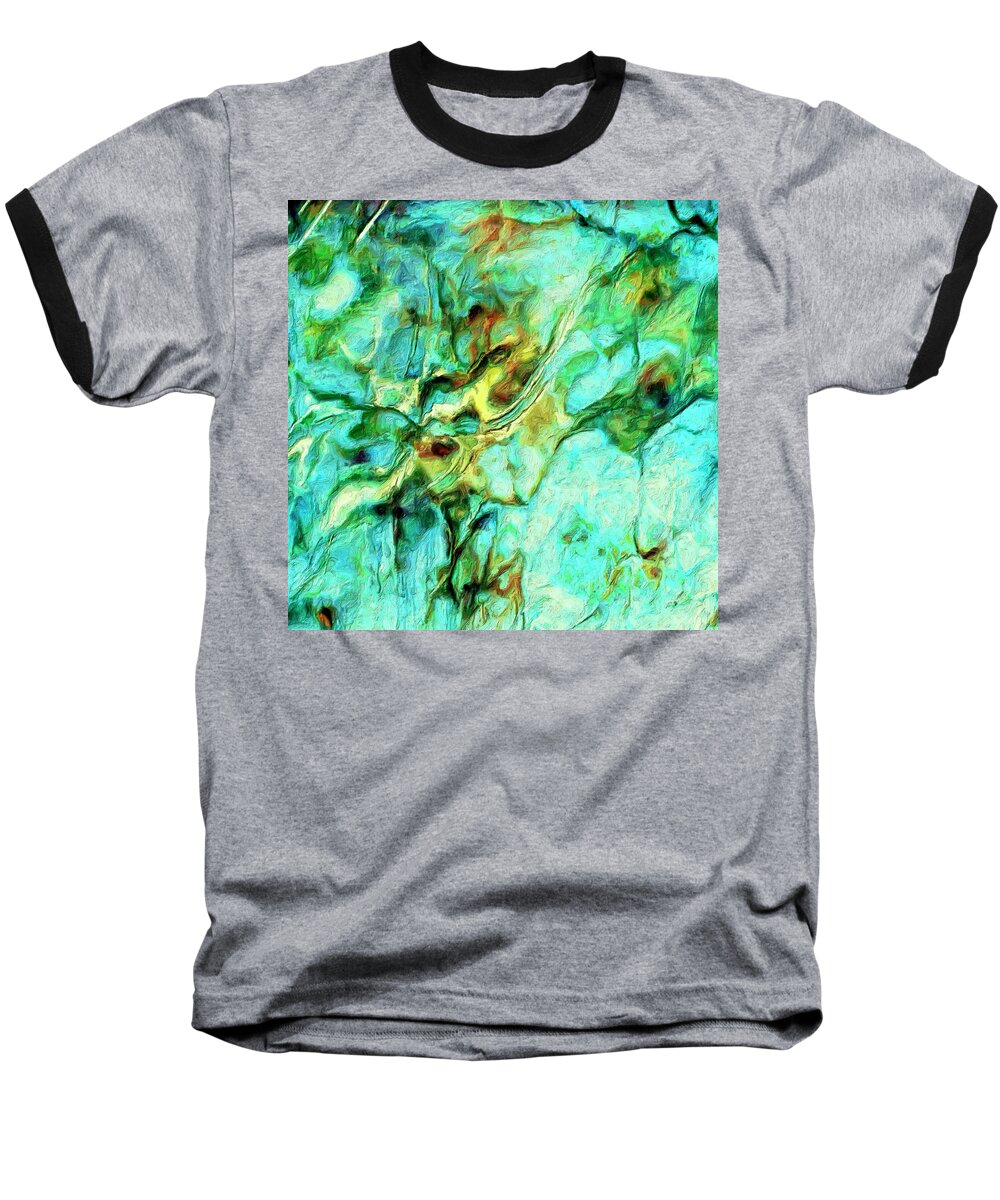 Abstract Baseball T-Shirt featuring the painting Amazon by Dominic Piperata