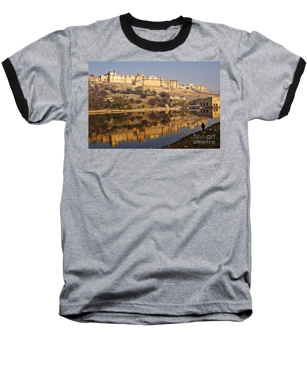 Amber Fort Baseball T-Shirt featuring the photograph Amber Fort by Elena Perelman