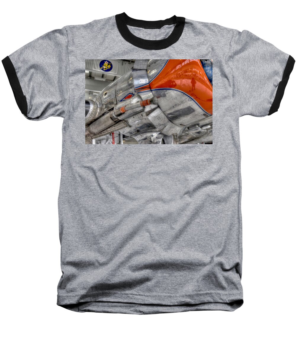  Baseball T-Shirt featuring the photograph American 4Plane, Airplane, Vintage Plane, War plane, Museum Plane, Air Plane Museum, Air craft. Cali by Craig Incardone