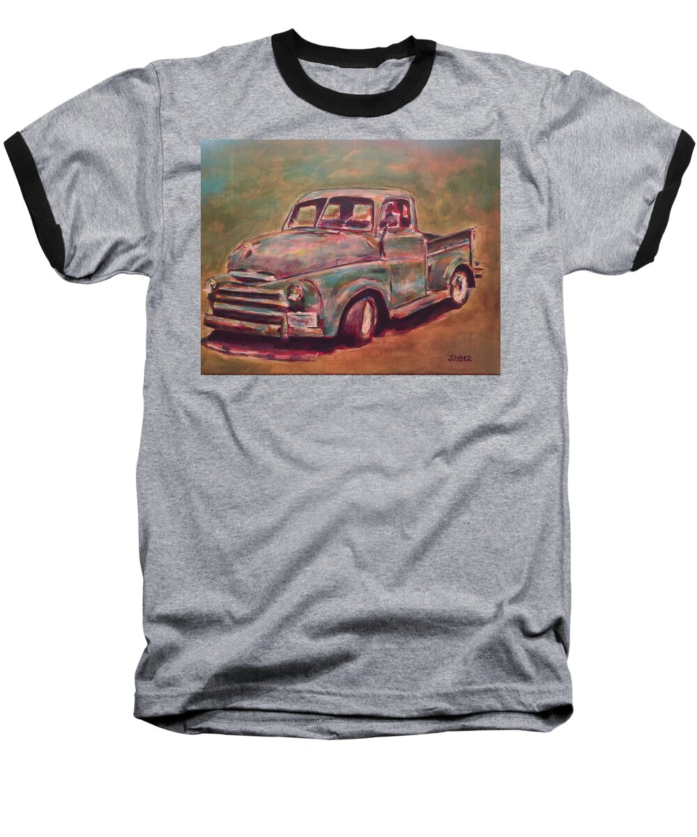 American Classic Baseball T-Shirt featuring the painting American Classic by Kathy Stiber
