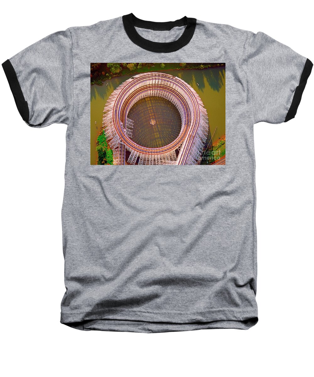 American Baseball T-Shirt featuring the photograph American Eagle Roller Coaster by Tom Jelen