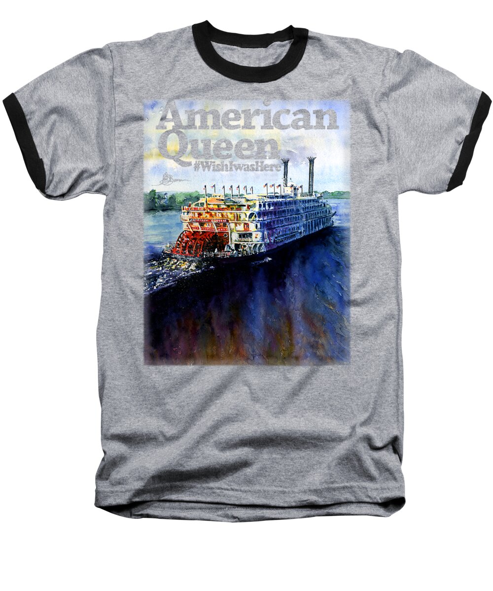 American Queen Baseball T-Shirt featuring the painting American Queen Shirt by John D Benson