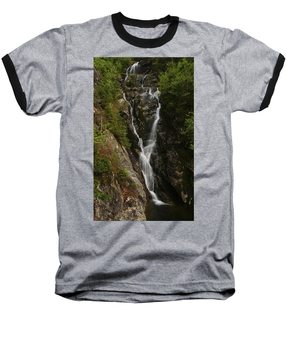 Monroe Baseball T-Shirt featuring the photograph Ammonoosuc Ravine Falls by Rockybranch Dreams