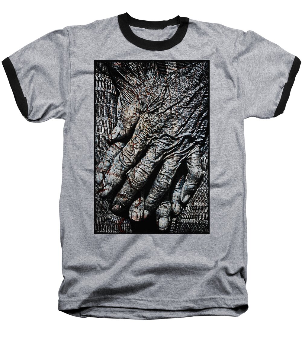 Hands Baseball T-Shirt featuring the photograph Ancient Hands by Skip Nall
