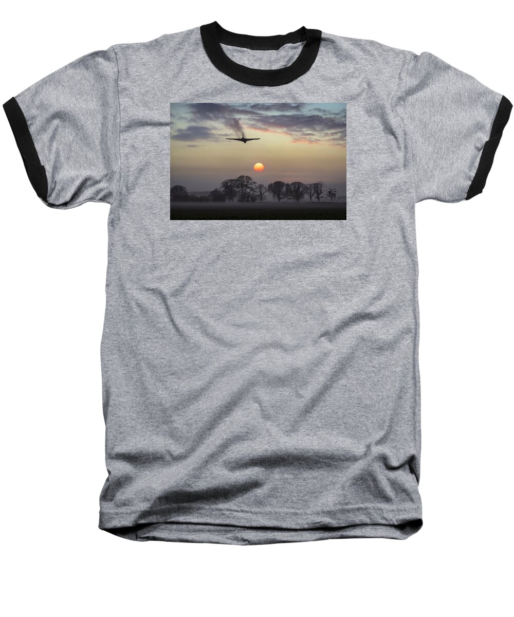 Avro Vulcan Baseball T-Shirt featuring the photograph And finally by Gary Eason