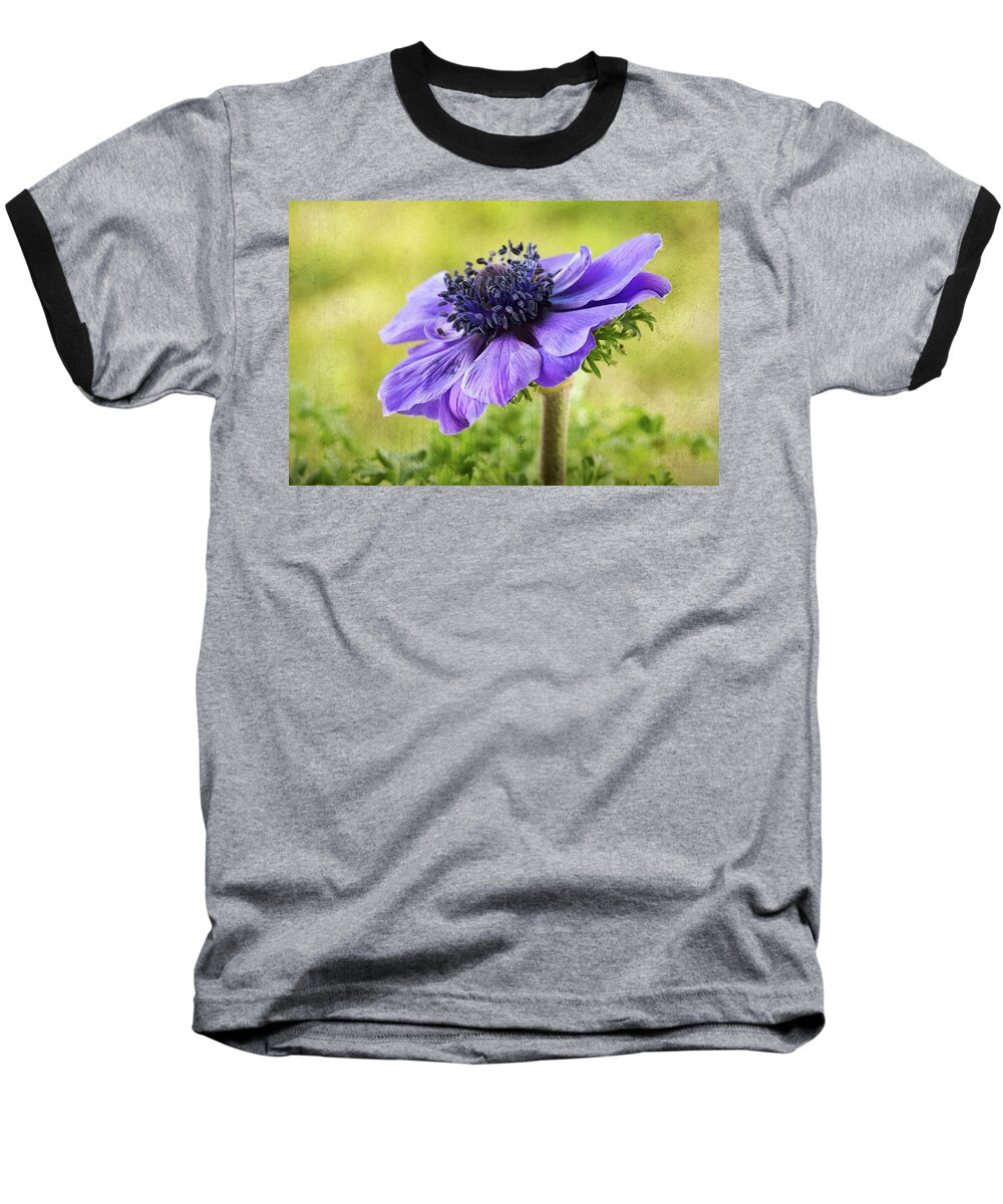 Floral Baseball T-Shirt featuring the photograph Anemone by Ken Mickel