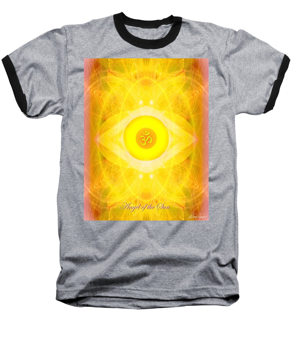 Angel Baseball T-Shirt featuring the digital art Angel of the Sun by Diana Haronis