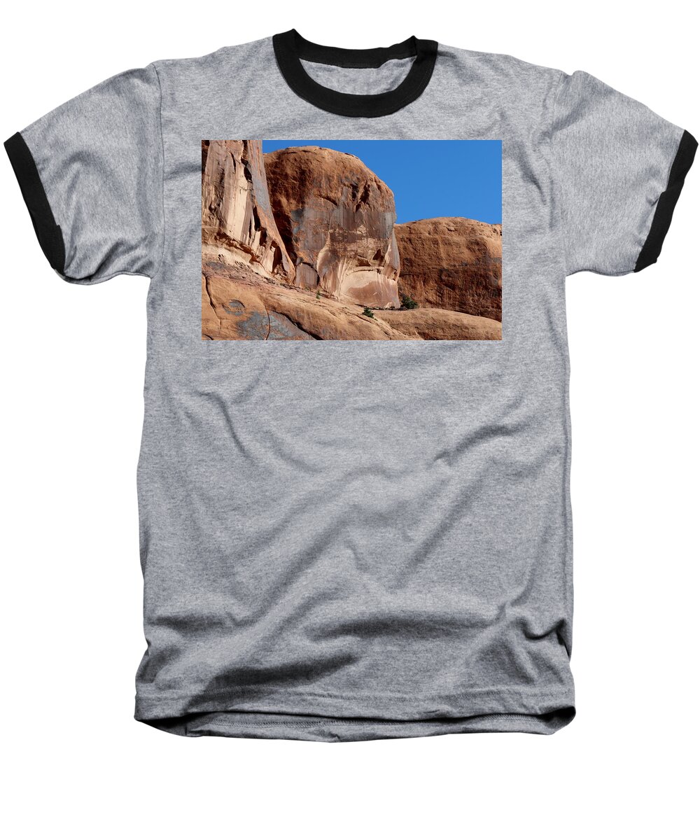Red Rock Baseball T-Shirt featuring the photograph Angry Rock - 2 by Christy Pooschke