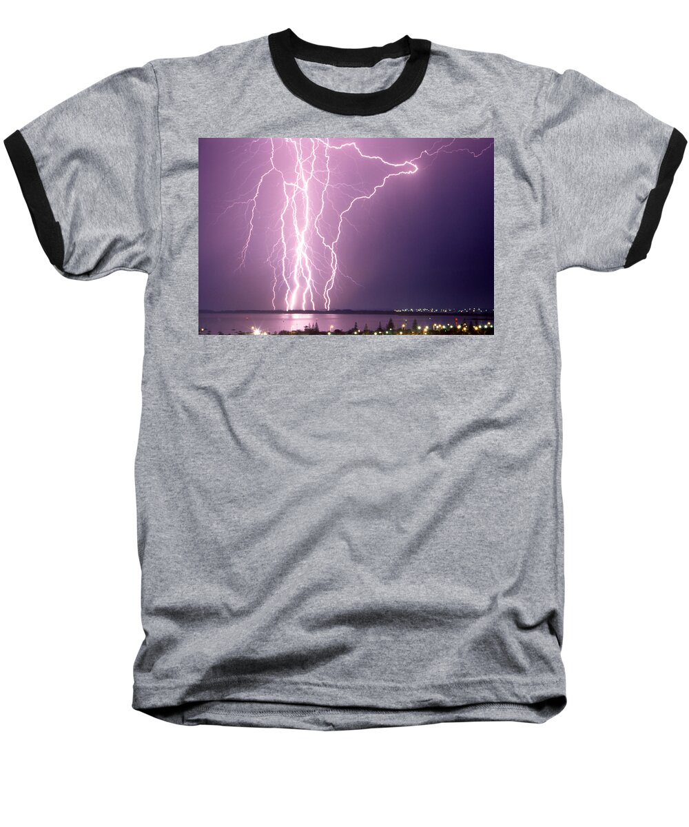 Lightning Baseball T-Shirt featuring the photograph Anomaly by Robert Caddy