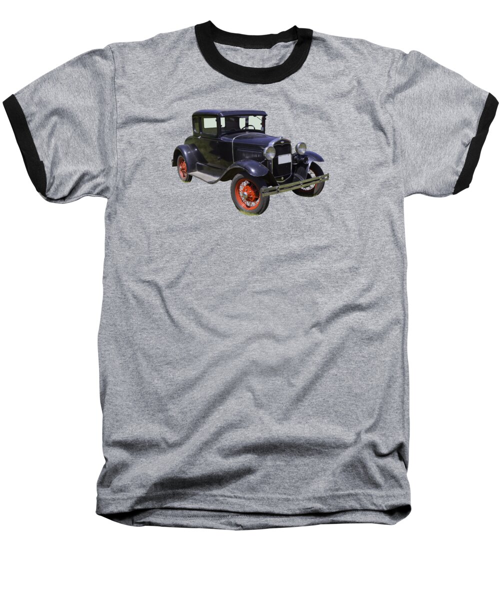 Antique Baseball T-Shirt featuring the photograph Antique Black Ford Model A Roadster by Keith Webber Jr