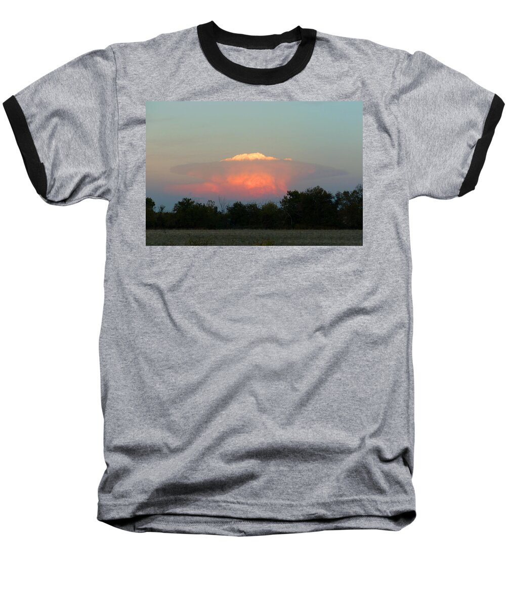 Anvil Cloud Baseball T-Shirt featuring the digital art Anvil Cloud over Kirksville, MO by Jana Russon