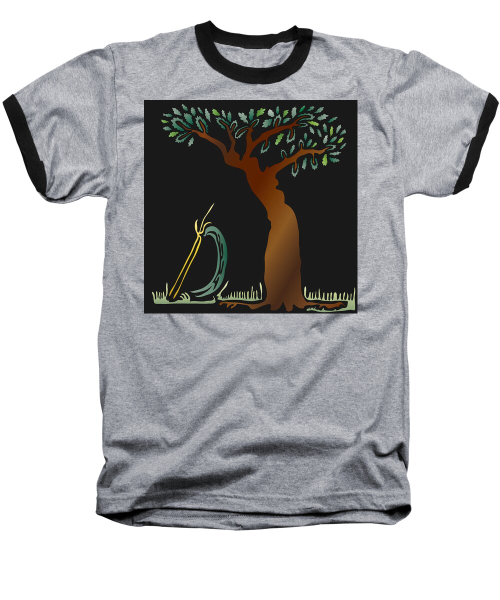 Tree Baseball T-Shirt featuring the digital art Arbor Scene by Kevin McLaughlin