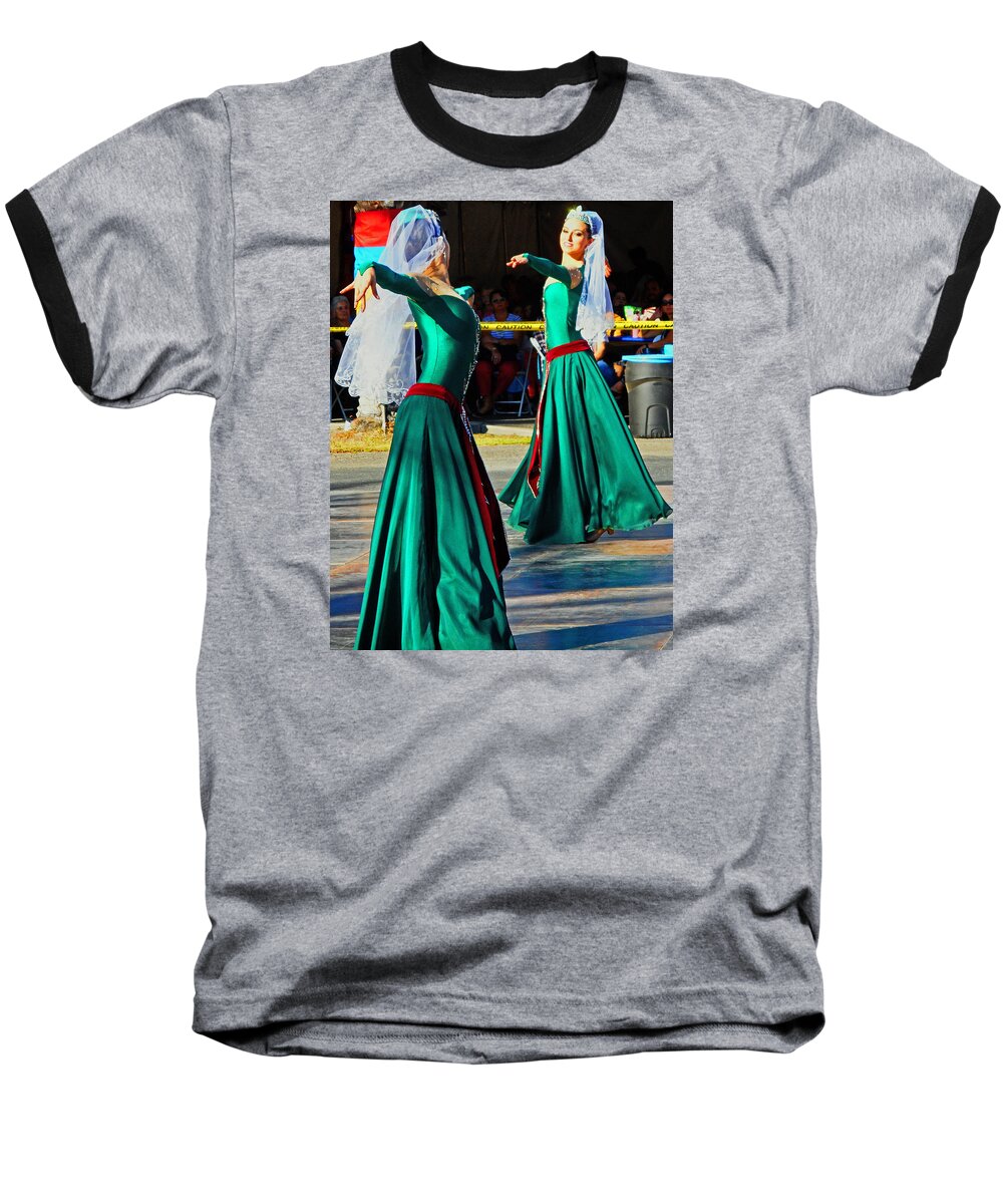 Armenian Baseball T-Shirt featuring the photograph Armenian Dancers 9 by Ron Kandt