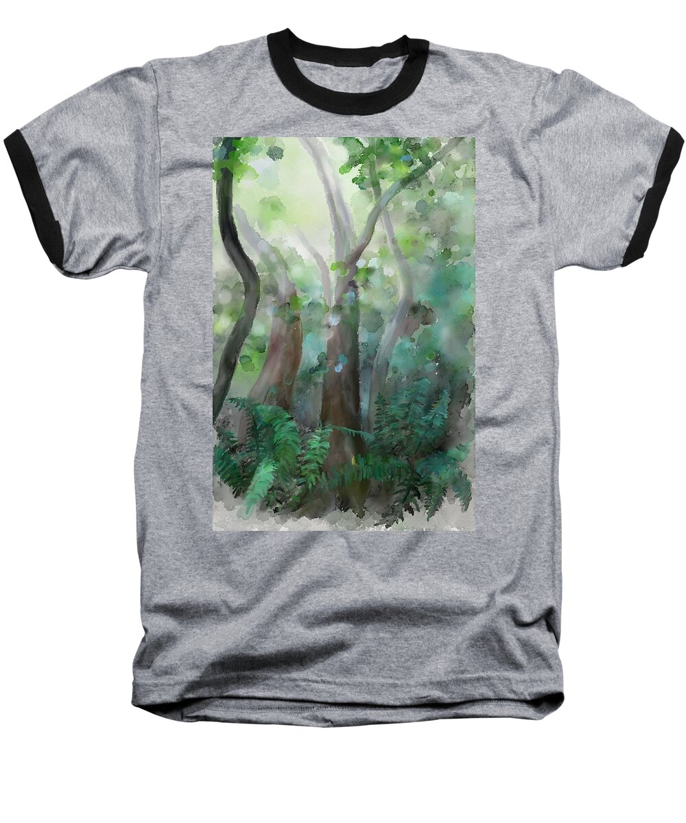 Forest Baseball T-Shirt featuring the painting Jungle by Ivana Westin