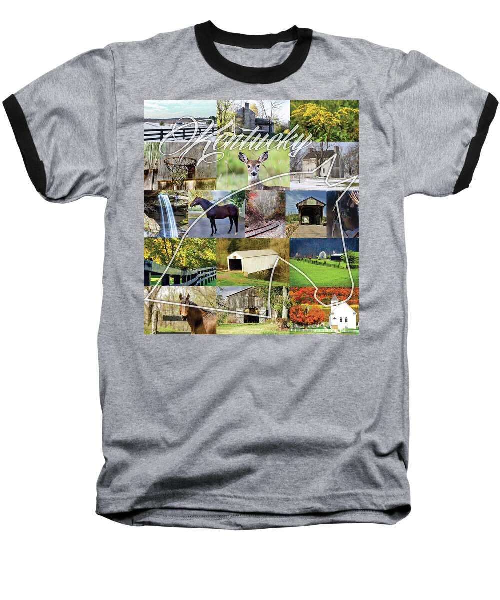 Kentucky Baseball T-Shirt featuring the photograph Kentucky Collage by Mary Carol Story