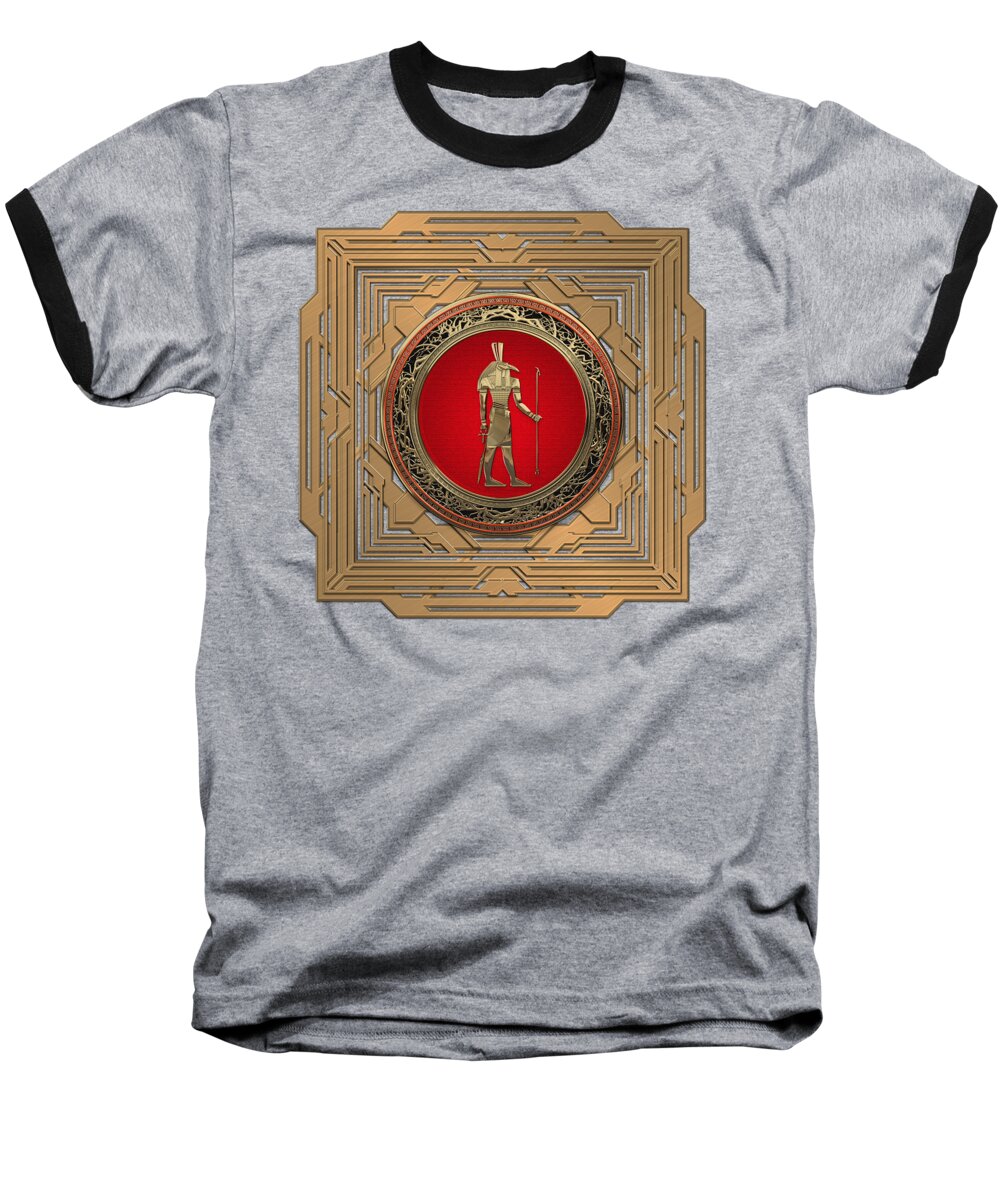 ‘treasures Of Egypt’ Collection By Serge Averbukh Baseball T-Shirt featuring the digital art Gods of Egypt - Thoth by Serge Averbukh